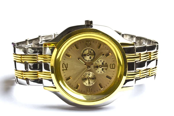 Zlaté náramkové hodinky — Stock fotografie