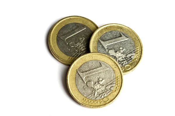 Euromynt isolerad på vit — Stockfoto