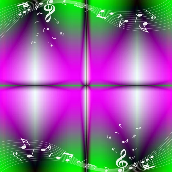 Fondo abstracto de notas musicales coloridas — Foto de Stock