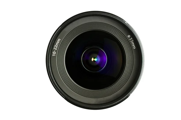 Objektiv fotoaparátu, izolované na bílém — Stock fotografie
