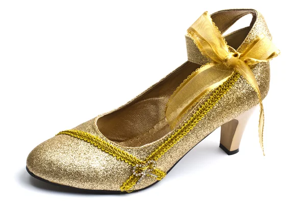 Beautiful golden shoe — Stock Photo, Image
