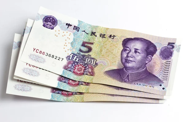 Chinees geld geïsoleerd op wit — Stockfoto