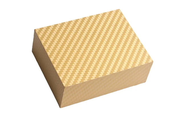 Caixa de presente isolado no branco — Fotografia de Stock