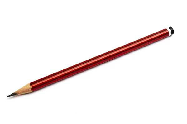 Červená tužka izolovaná na bílém — Stock fotografie