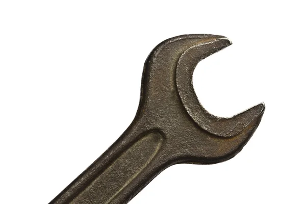 Старый ключ, изолированный на белом — стоковое фото