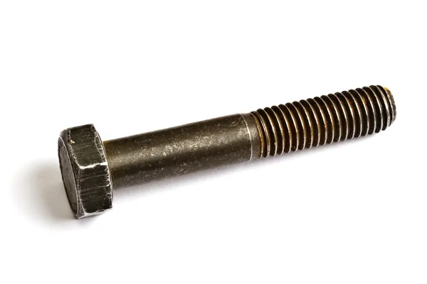 Rusty bolt isolated on white — Stock Photo, Image