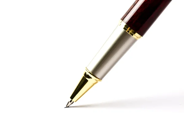 Ballpoint Pen writing on white — Stock Photo, Image