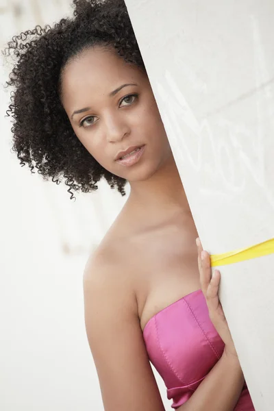 Vonzó afrikai-amerikai nő — Stock Fotó