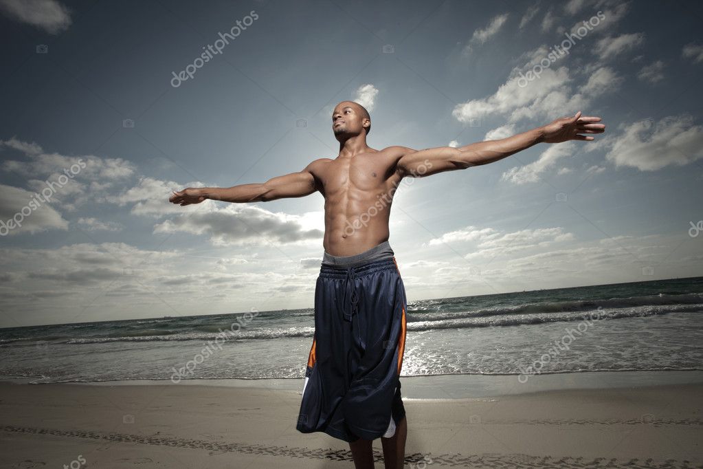 Serene man at the beach — Stock Photo © felixtm #3167108