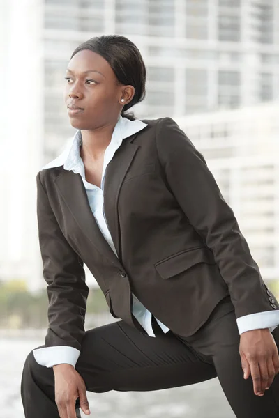 Young businesswoman in a suit — Stock Photo, Image