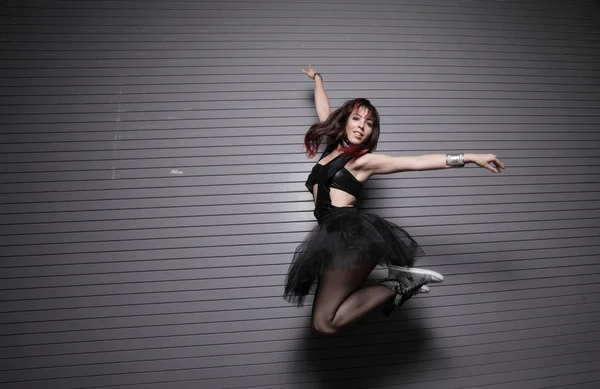 Saltando bailarina — Fotografia de Stock