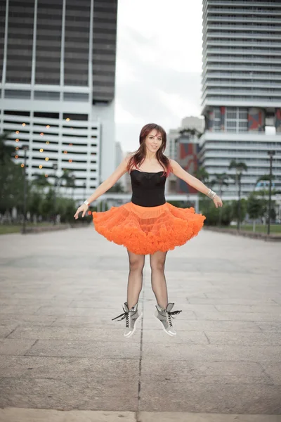 城市芭蕾舞女演员 — 图库照片