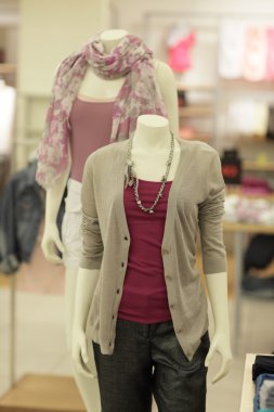 Modern mannequins clipart