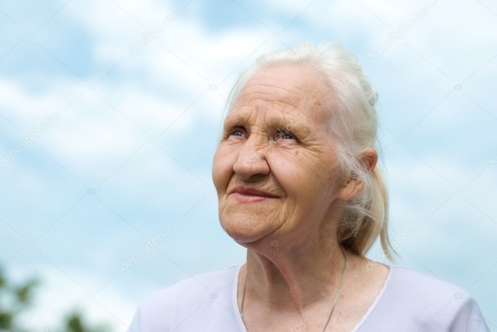 Elderly lovely woman