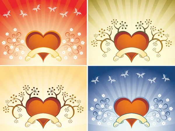 Valentine background with heart — Stock Vector