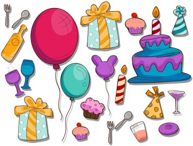 Birthday Icons clipart