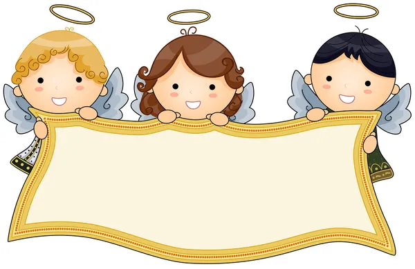 Ангели, проведення банер — стоковий вектор