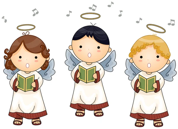 Άγγελοι τραγουδούν — Διανυσματικό Αρχείο