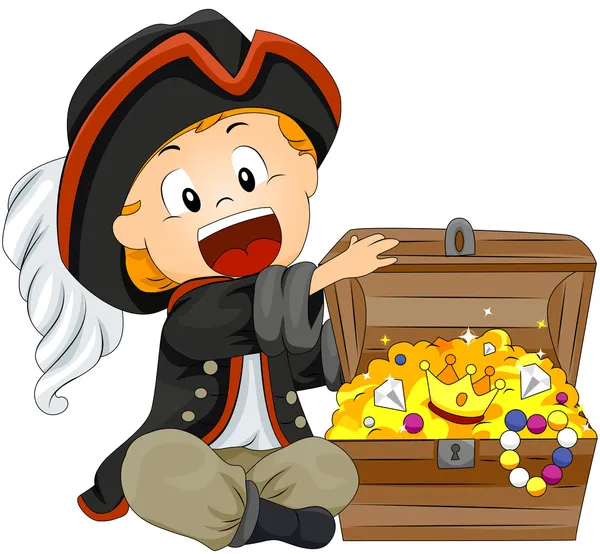 Мальчик-пират — стоковый вектор