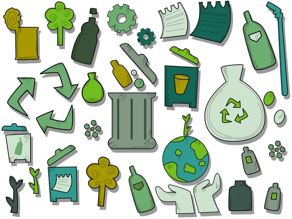 Reciclar ícones —  Vetores de Stock