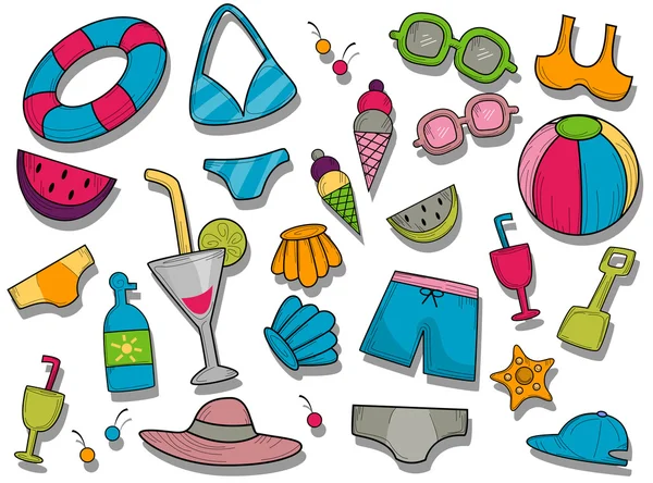 Summer Icons — Stock Vector