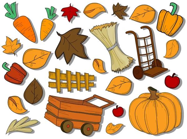 Herfst / oogst pictogrammen — Stockvector