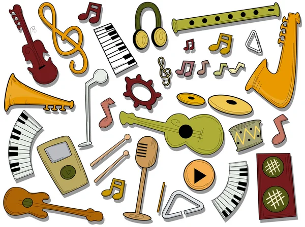 Iconos musicales — Archivo Imágenes Vectoriales