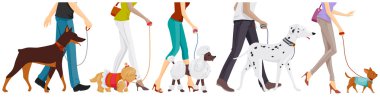 Walking Dogs clipart