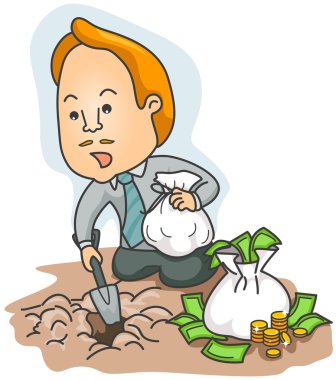 Burying / Planting Money clipart