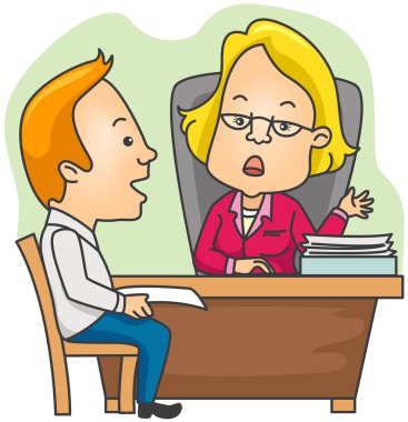 Man on Interview clipart