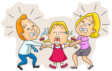 Parents Fight clipart