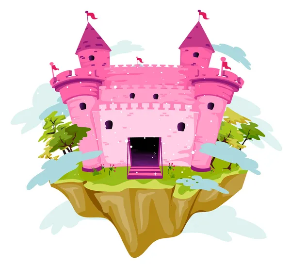 ピンクのお城 — ストックベクタ