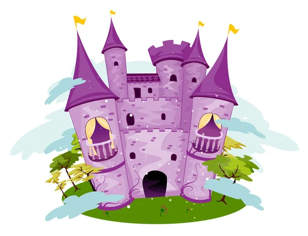 Zamek fioletowy — Wektor stockowy