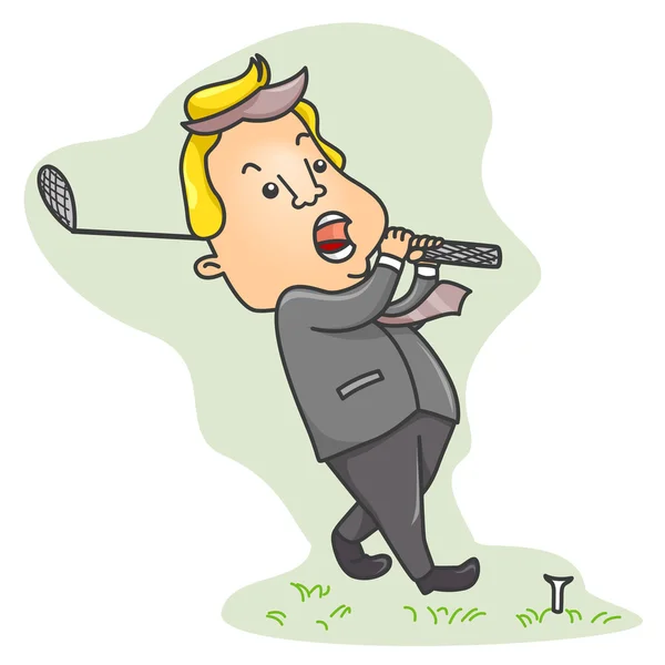 Golf oynama — Stok Vektör