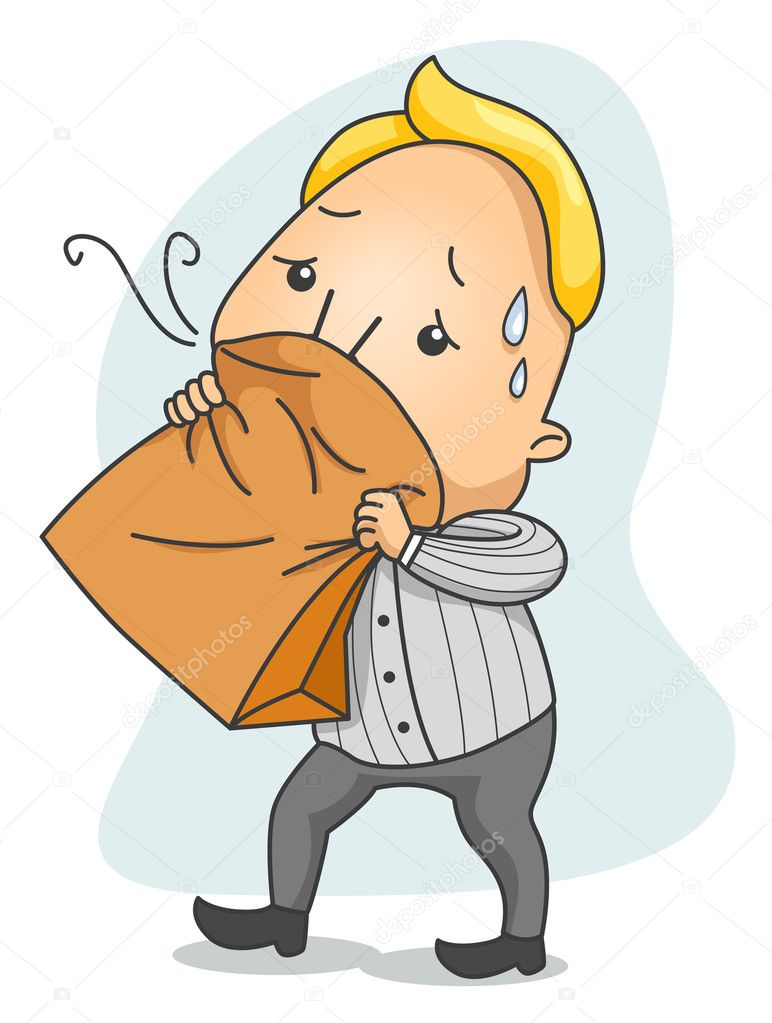 Handsome Man Panic Attack Breathing Paper Bag Apartment Stock Photo by  ©AndrewLozovyi 321073596