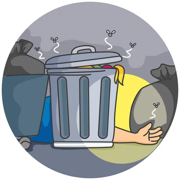 Behind the Dumpster — Stock Vector