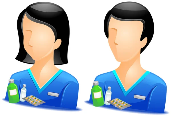 Pharmacien Avatars — Image vectorielle