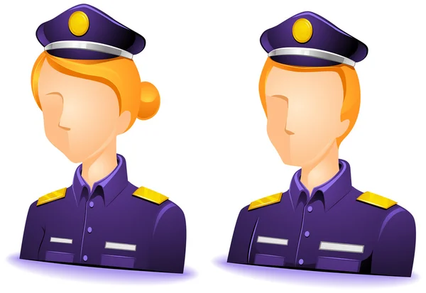 Politie avatars — Stockvector