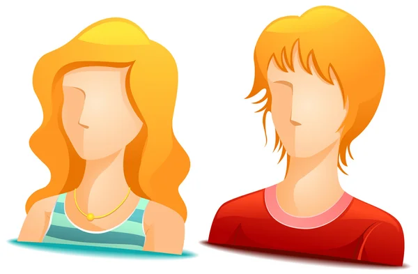 Blond avatarer — Stock vektor