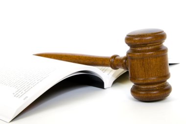 Gavel on a book clipart
