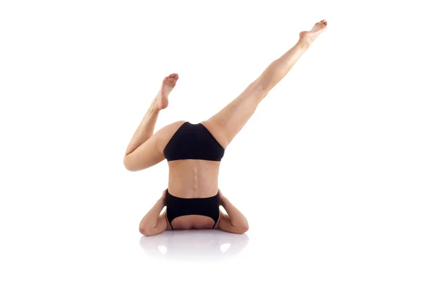 Giovane yoga femminile — Foto Stock