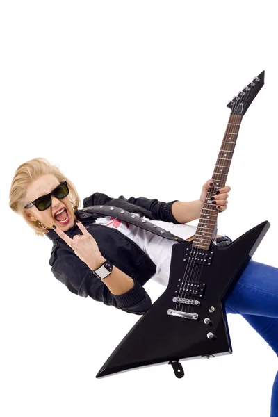 Guitarrista energético — Foto de Stock