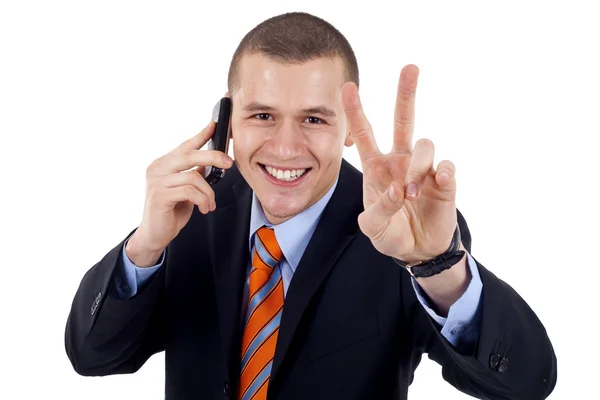 Making victory sign Stock Picture