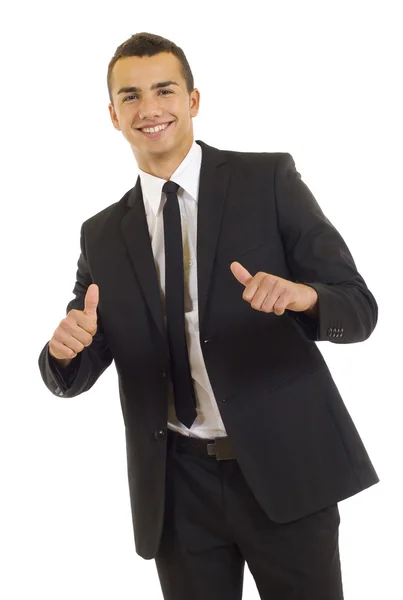 Young Businessmen making his thumbs up — Stock Photo, Image