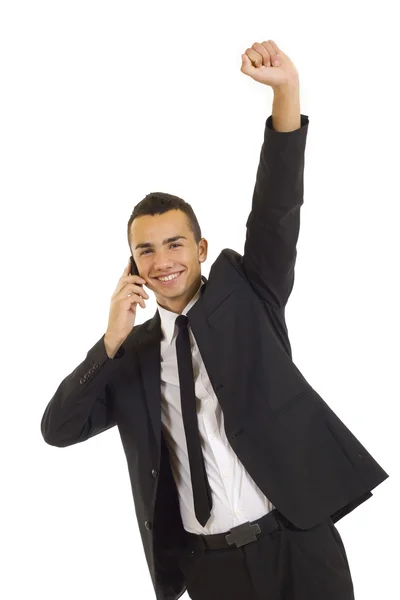 Businessman on cell phone — Stock Photo, Image
