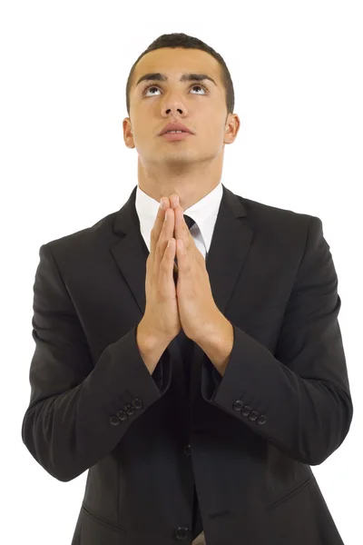 Homem bonito orando — Fotografia de Stock