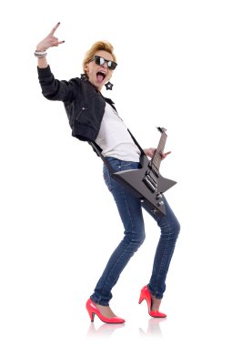 Energic rock star clipart