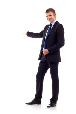 Businessman presenting clipart