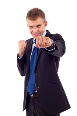 Man in a combat stance clipart