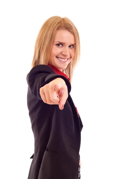 Woman pointing on you — Stock Photo, Image